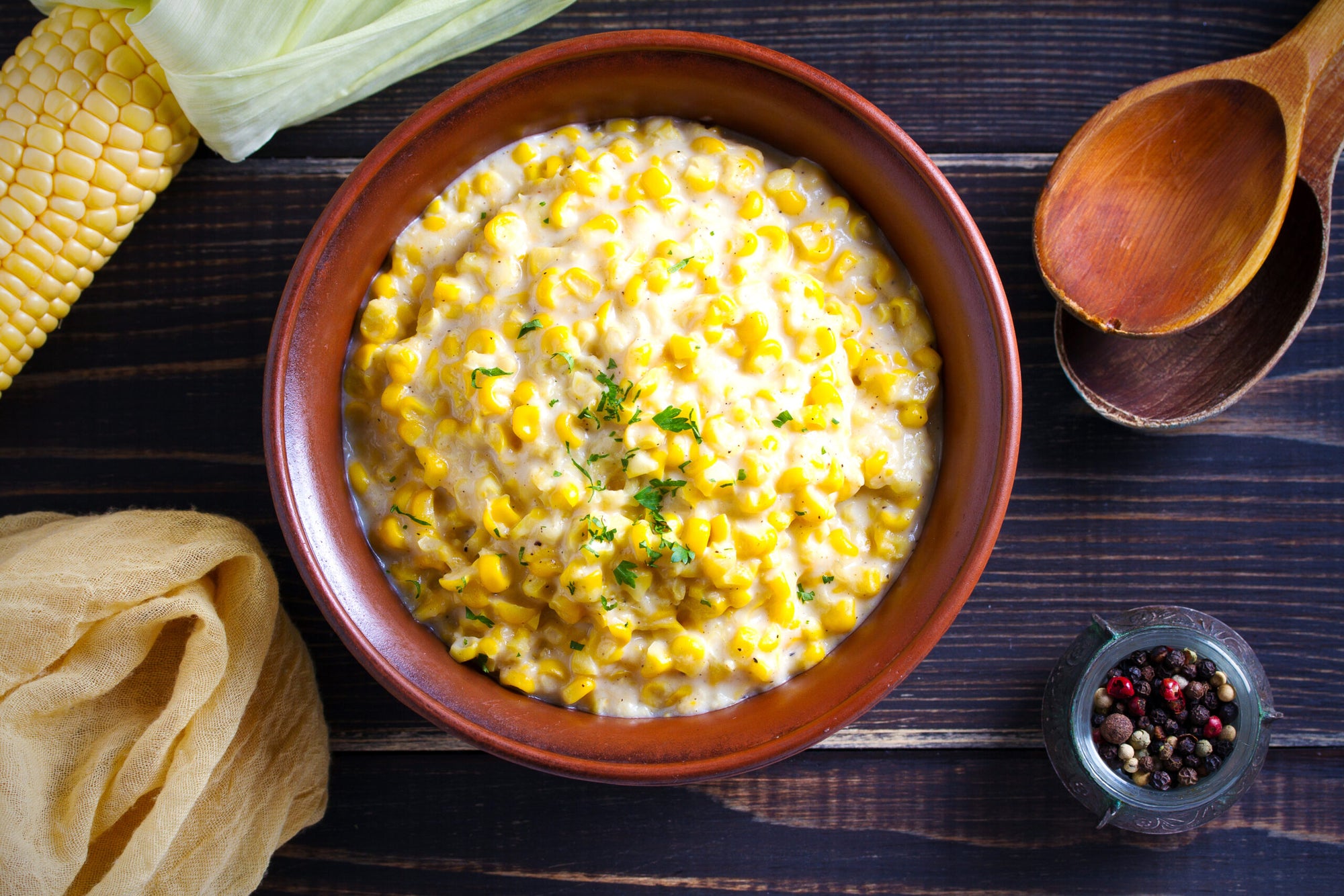 Creamed Corn with Spicy Catsup