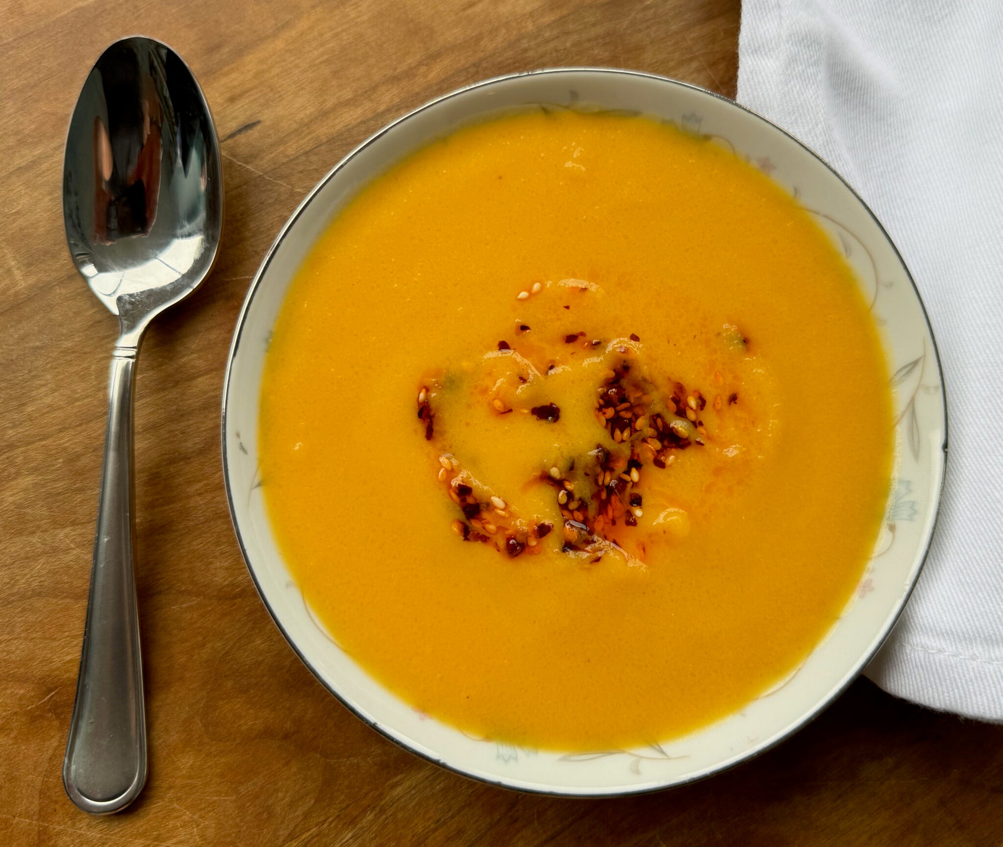 Butternut Squash Soup with Chili Crisp