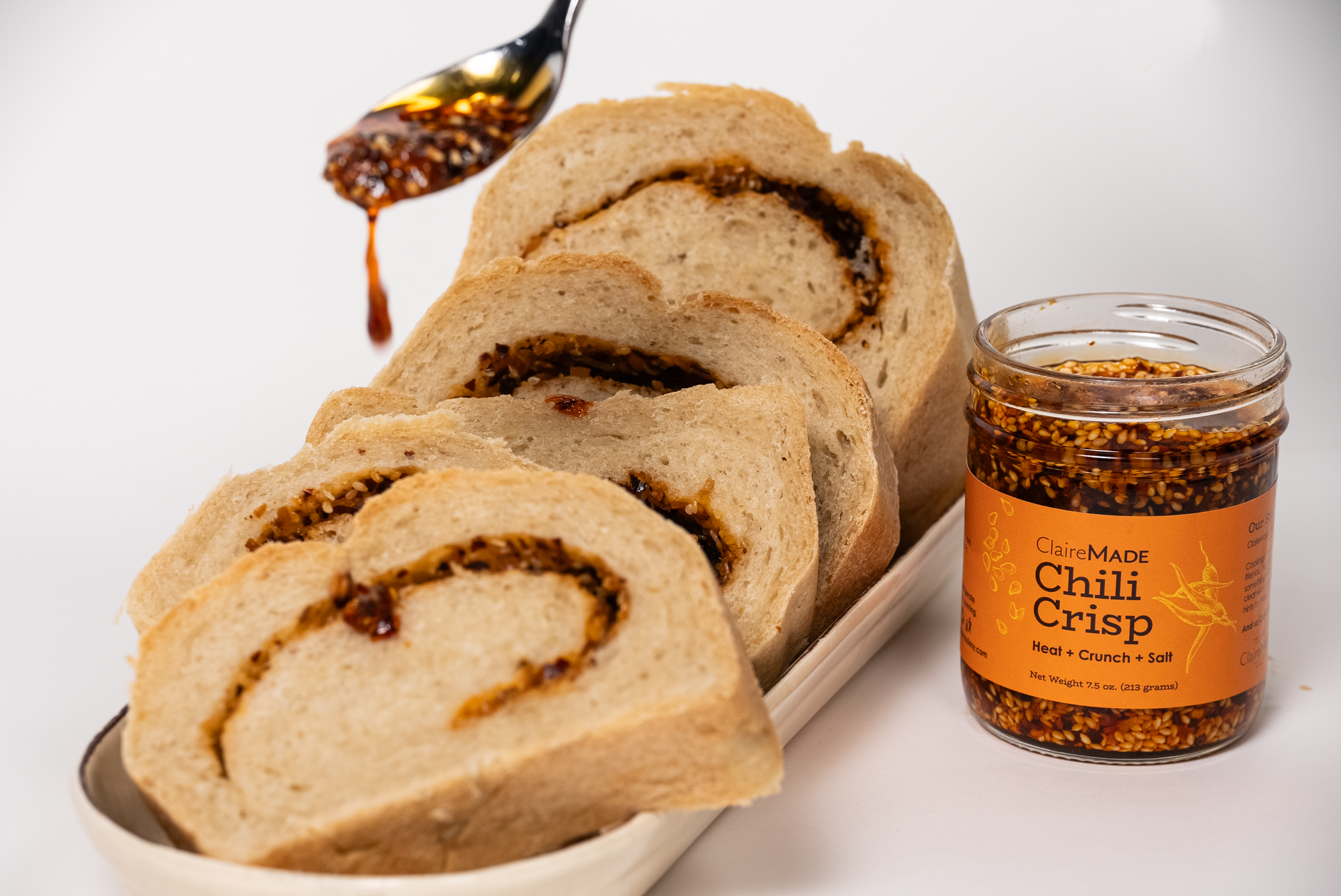 Chili Crisp Swirl Bread